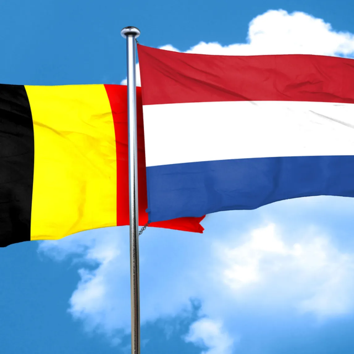 drapeau belge et neerlandais